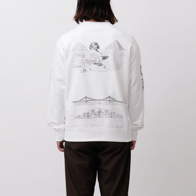 Multi-print Sweatshirt #White [E09T001]