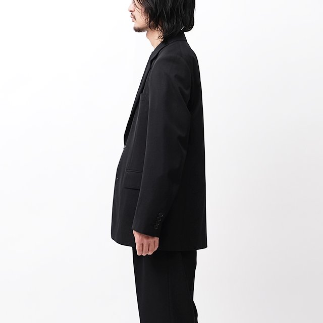 AURALEE LIGHT WOOL MAX GABARDINE JACKET #TOP BLACK [A23AJ01MG