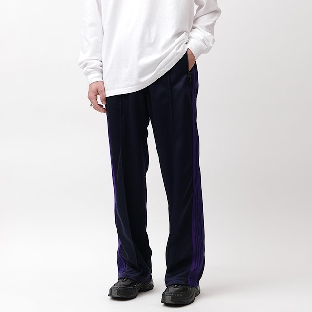 Needles Track Pant - Poly Smooth #Navy [NS246]｜Silver and Gold