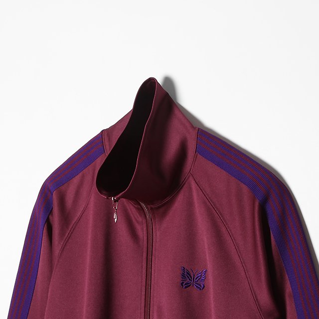 Needles Track Jacket - Poly Smooth #Wine [NS244]｜Silver and Gold