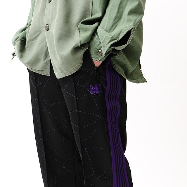 Needles × DC SHOES Track Pant - Poly Smooth / Printed #Black