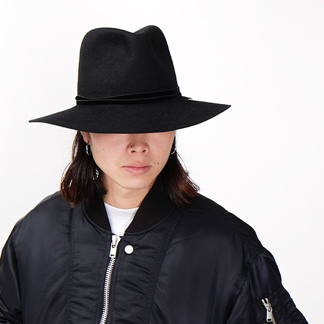 nobled hat./velvet ribbon. #black [sa.0014AW23]