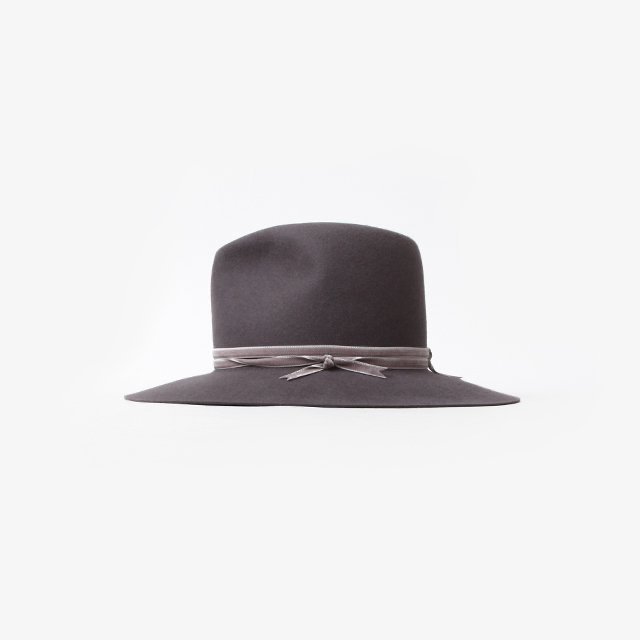 TAKAHIROMIYASHITATheSoloist. nobled hat./velvet ribbon. #gray [sa