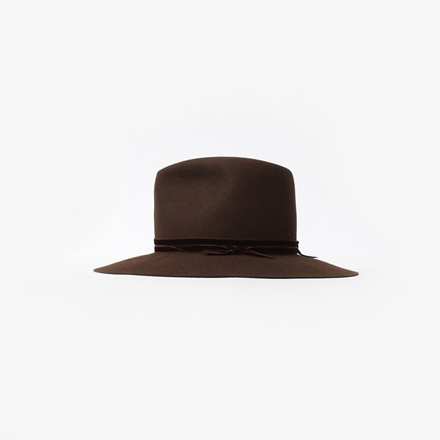 nobled hat./velvet ribbon. #brown [sa.0014AW23]