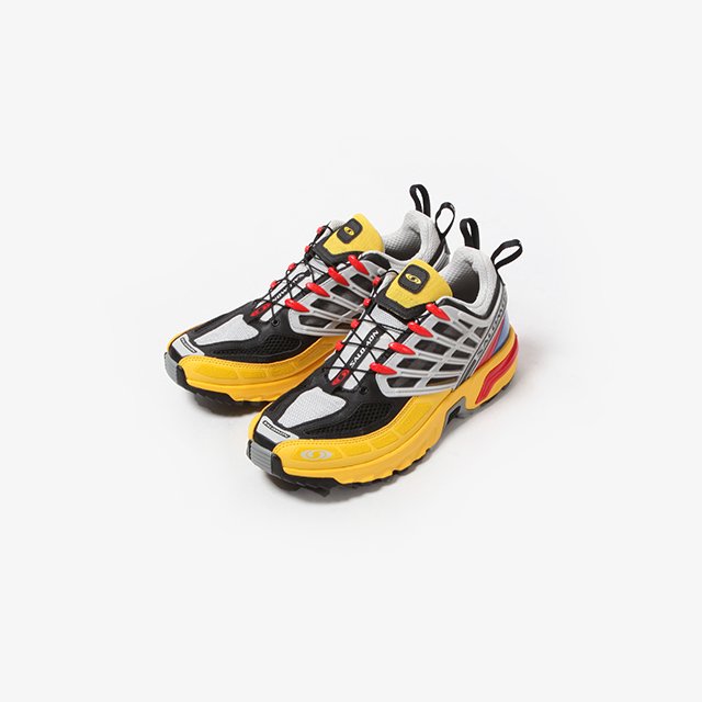 SALOMON ACS PRO #BLACK/LEMON/HIGH RISK RED [L47298900]｜Silver and