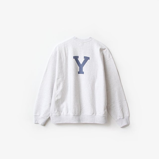 PRINT Sweat Crew-neck P/O Big #Heather White x ALE-Y [bROOTS23F26P]