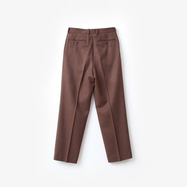 Auralee BABY CAMEL FLANNEL SLACKS - スラックス