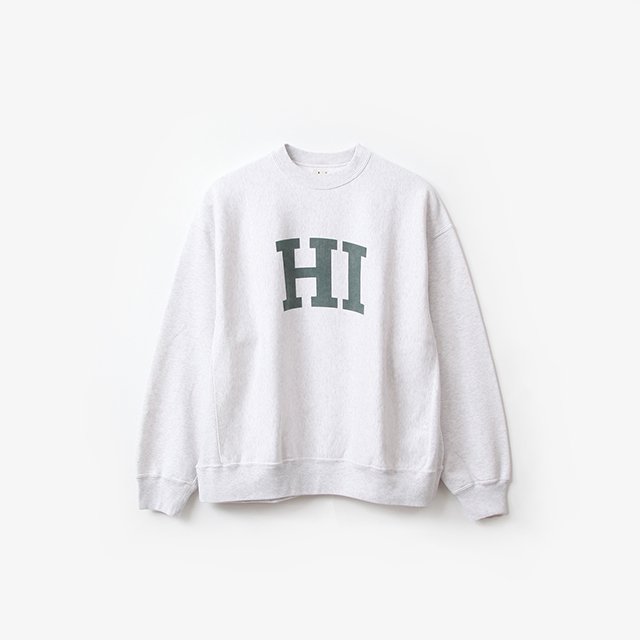 【 別注 】blurhms ROOTSTOCK『HI-00』PRINT Sweat Crew-neck P/O Big #Heather White  [bROOTS23F26P-SG]｜Silver and Gold Online Store