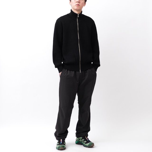 EX FINE WOOL RIB KNIT B/L #BLACK [95-234-015]