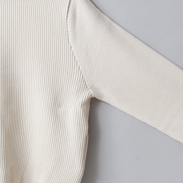 EX FINE WOOL RIB KNIT B/L #IVORY [95-234-015]