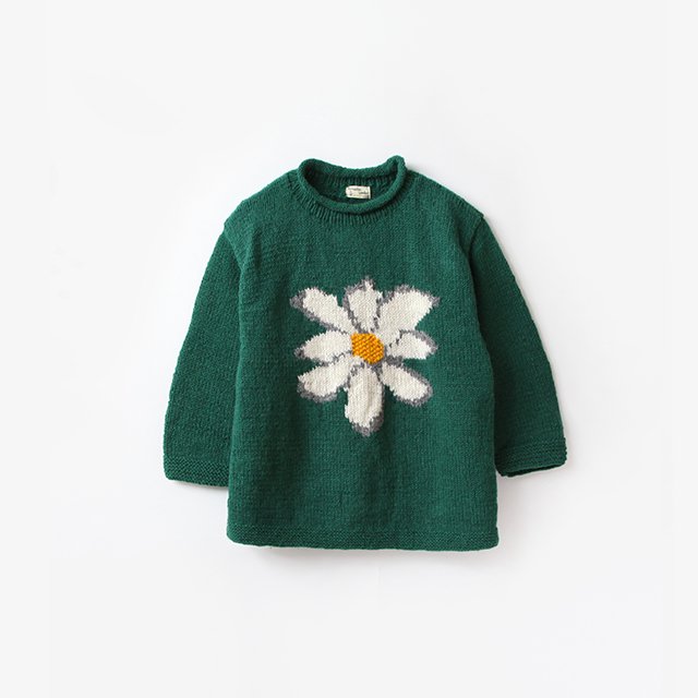 niche. MacMahon Knitting Mills Roll Neck Knit - Flower #GREEN[F23