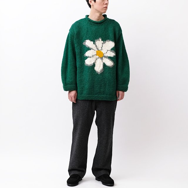 niche. MacMahon Knitting Mills Roll Neck Knit - Flower #GREEN[F23
