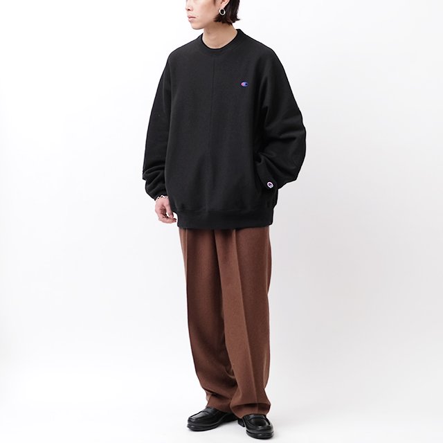 N.HOOLYWOOD×CHAMPION “NEW WEAVE” CREWNECK SWEATSHIRT #0100 BLACK