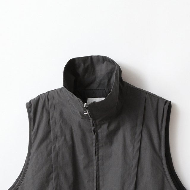 ADJUST WINTER VEST #OFF BLACK [FU-407]