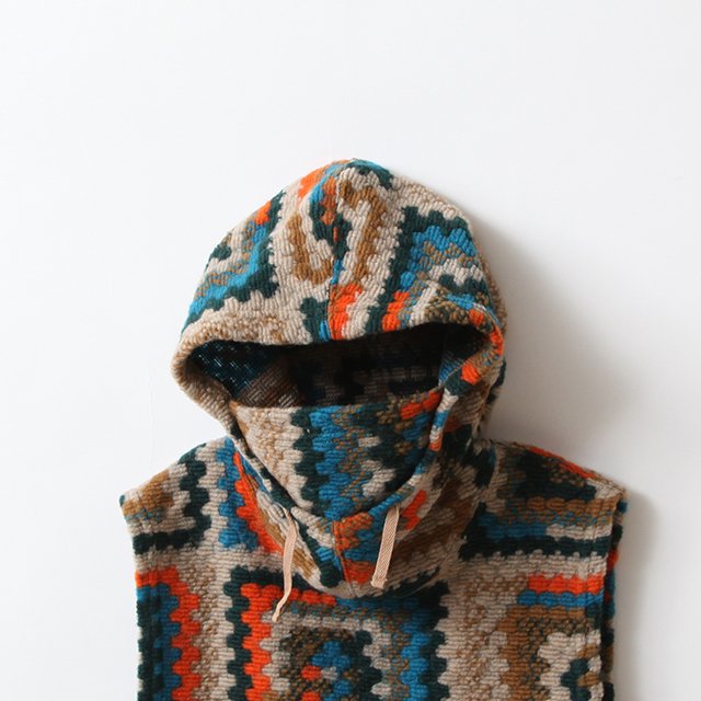 Hooded Interliner - Poly Wool Crochet Knit #Multi Color [NQ071]