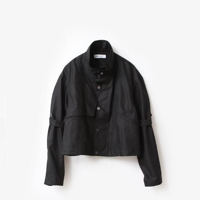 MENO CROPPED JACKET #CROW BLACK [KKAW23J04-31]