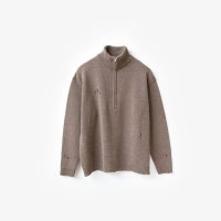 ANDER   SHETLAND DAMAGE HALF ZIP #NUTMEG [AK24S]