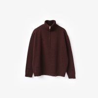 ANDER   SHETLAND DAMAGE HALF ZIP #BROWN [AK24S]