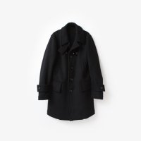 TheSoloist. right - left silhouette single breasted peacoat. #black [sj.0016bAW23]