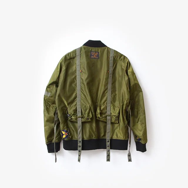 OLD PARK FLIGHT JACKET #E-1 size:XXL [OP-268]｜Silver and Gold