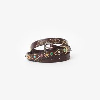 GOODKARMA DEVELOPMENT ASHBURY - NARROW STUDS BELT #BROWN