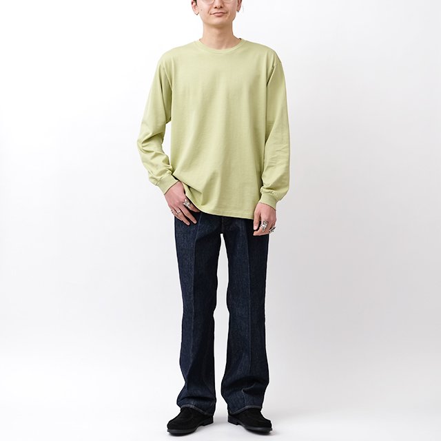 LUSTER PLAITING L/S TEE #LIGHT GREEN [A00SP01GT]