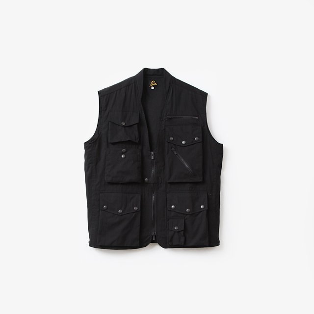 Needles Field Vest - C/N Oxford Cloth #Black [OT091]｜Silver and