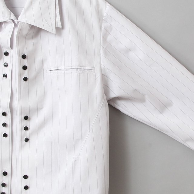 TONINO SHIRT JACKET #WIDE BEIGE STRIPE [KKSS24SH04-46]