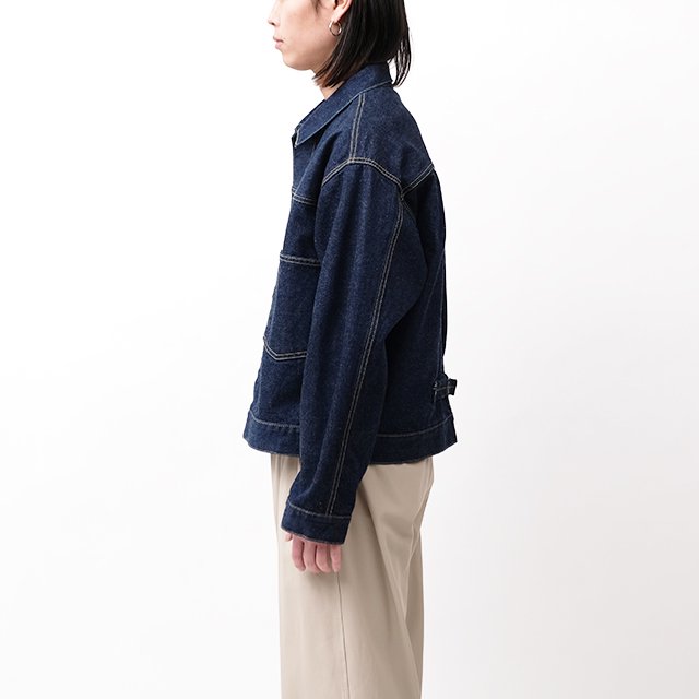 cantate WWⅡ T-Back Jacket #INDIGO [24SSCA0437]｜Silver and Gold 