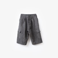 O project CARGO CROPPED PANTS - Linen Washi Cloth #DK SUMI [O17TR4]