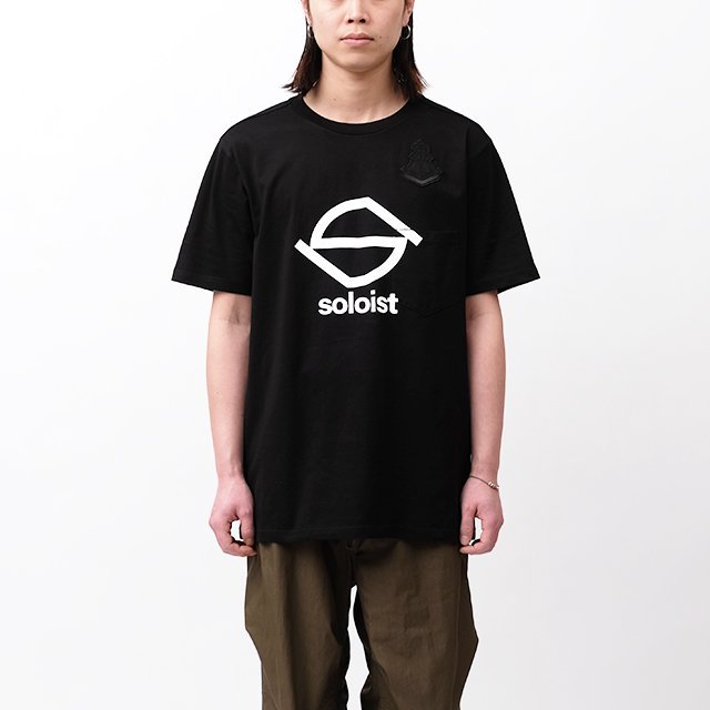 S logo and bone emblem. (s/s pocket tee) #black [sc.0012SS24]