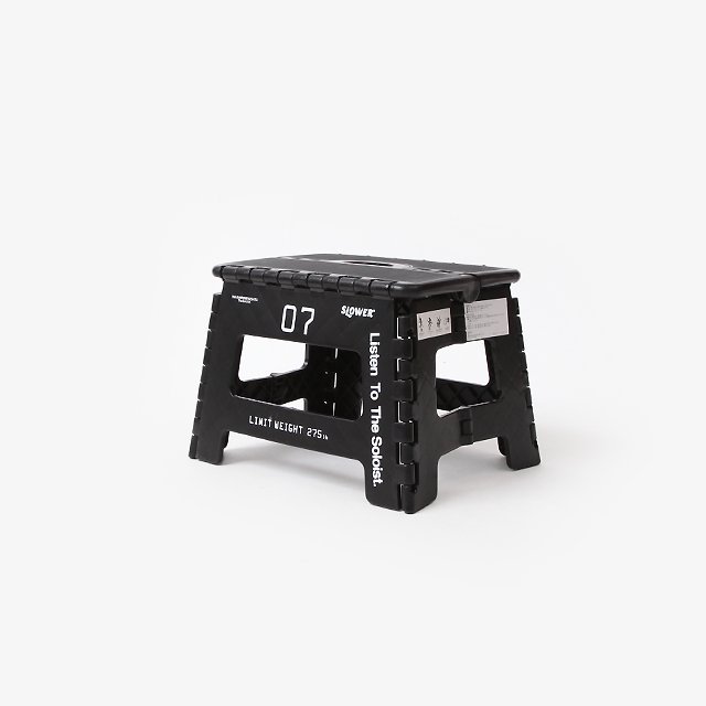 TAKAHIROMIYASHITATheSoloist. folding mini stool tabac #black  [ssla.0009SS24]｜Silver and Gold Online Store