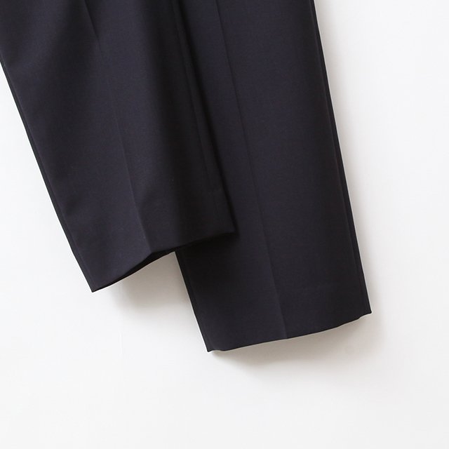 HARD TWIST WOOL DOBBY SLACKS #DARK NAVY [A24SP02KW]