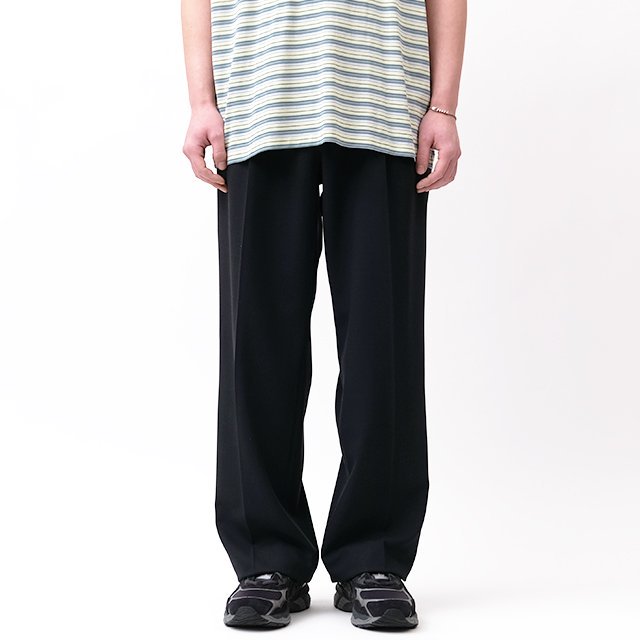 HARD TWIST WOOL DOBBY SLACKS #DARK NAVY [A24SP02KW]