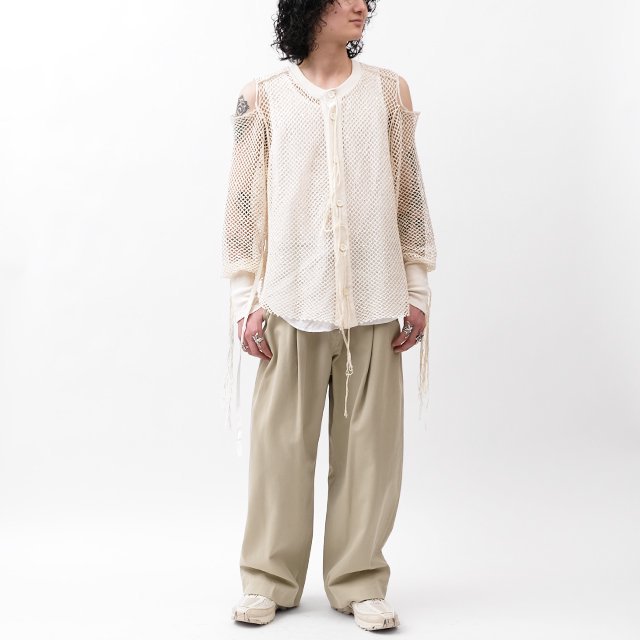 SEQUIN MESH SHIRTS #IVORY [MID24SS-CU02]