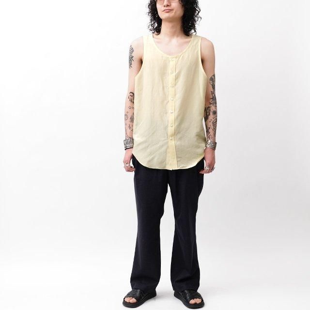 ensou. 【別注】 Tank Top - Silk Linen #Yellow｜Silver and Gold