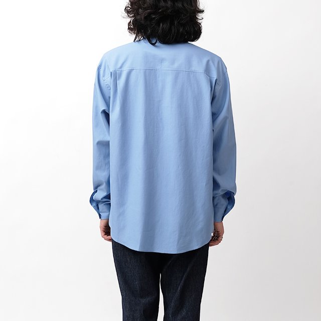 WASHED FINX TWILL BIG SHIRT #BLUE [A24AS02TN]