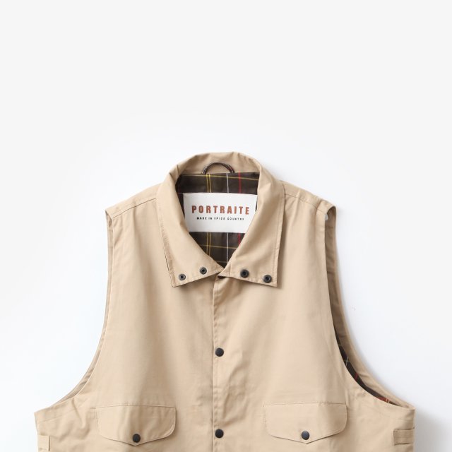 PORTRAITE Over Vest #Lt.Khaki Twill [005-EQ]｜Silver and Gold Online Store