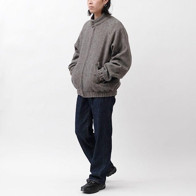 LAMA SHETLAND WOOL TWEED ZIP BLOUSON 3