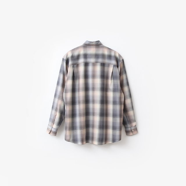 SUPER LIGHT WOOL CHECK SHIRT #BEIGE BLUE CHECK [A24AS01LC]