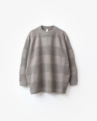 O project CREW NECK - Sartuul Sheep Yarn #Natural/Grey [O18KN1]