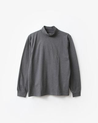 L.L.Bean Carefree Unshrinkable Mockneck Shirt #Charcoal Heather [508645]
