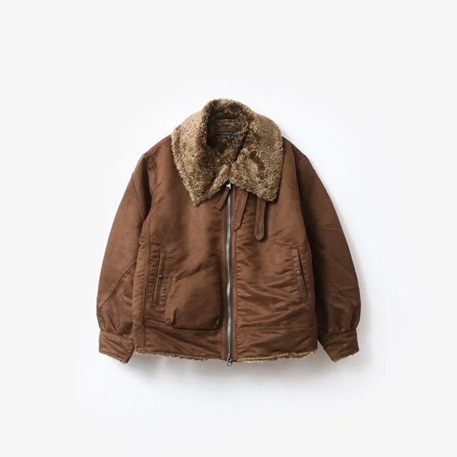 B3 Jacket - Polyester Fake Suede #Brown [PS263]