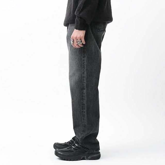AURALEE HEAVY DENIM WIDE PANTS 3 BLACK