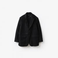 Engineered Garments Zip Jacket - Solid Poly Wool Flannel #Black [PS237]