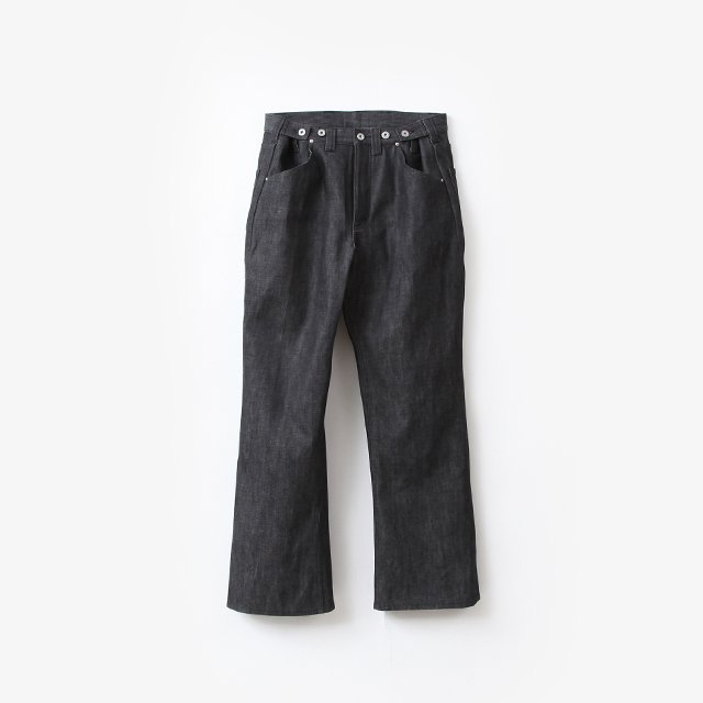 WAIST ADJUST PANTS #BLK DENIM [P-024]