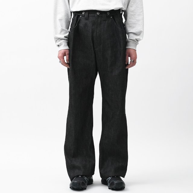 WAIST ADJUST PANTS #BLK DENIM [P-024]