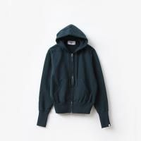 Perfect ribs Basic Zip Hoodie #Charcoal Green [PR512015]