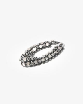 THARU SILVER BRACELET - Double #FLOWER