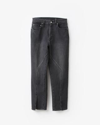 OLD PARK SLIT JEANS #FADED BLACK [OPJ-07]